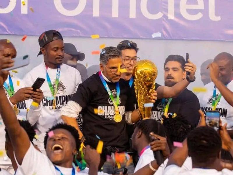 Le staff technique et les joueurs du TP Mazembe lors de la célébration de la 31è édition. [Photo d'illustration]