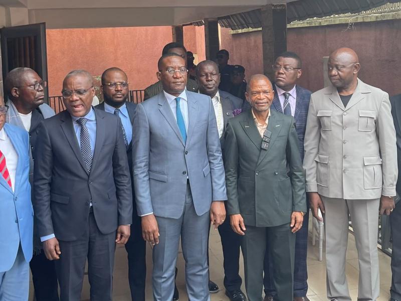Le ministre du Plan, Guylain Nyembo,  après une séance de travail avec les chefs religieux, autour du deuxième Recensement général de la population en RDC