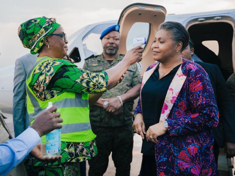 Arrivée de la Première Ministre, Judith Suminwa à Bunia, en Ituri