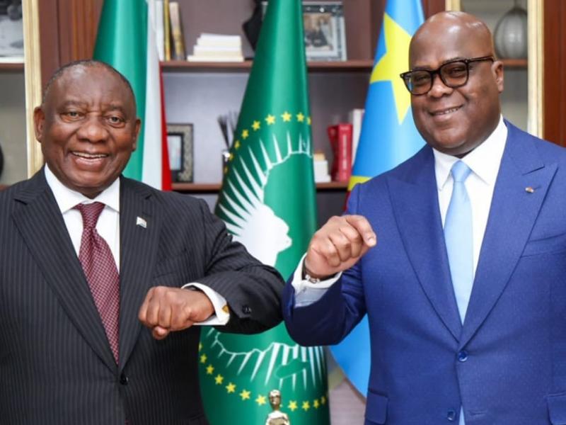 Cyril Ramaphosa et son homologue Félix Tshisekedi [photo d'illustration]