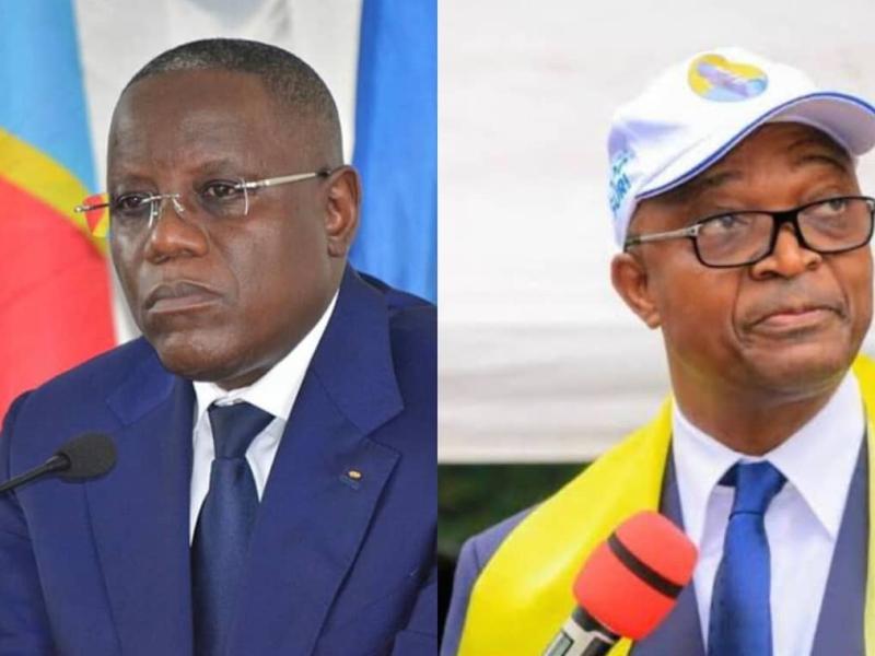 Aubin Minaku et Emmanuel Shadary, respectivement vice-président et secrétaire permanent du PPRD, parti cher à l’ancien président de la République Joseph Kabila.