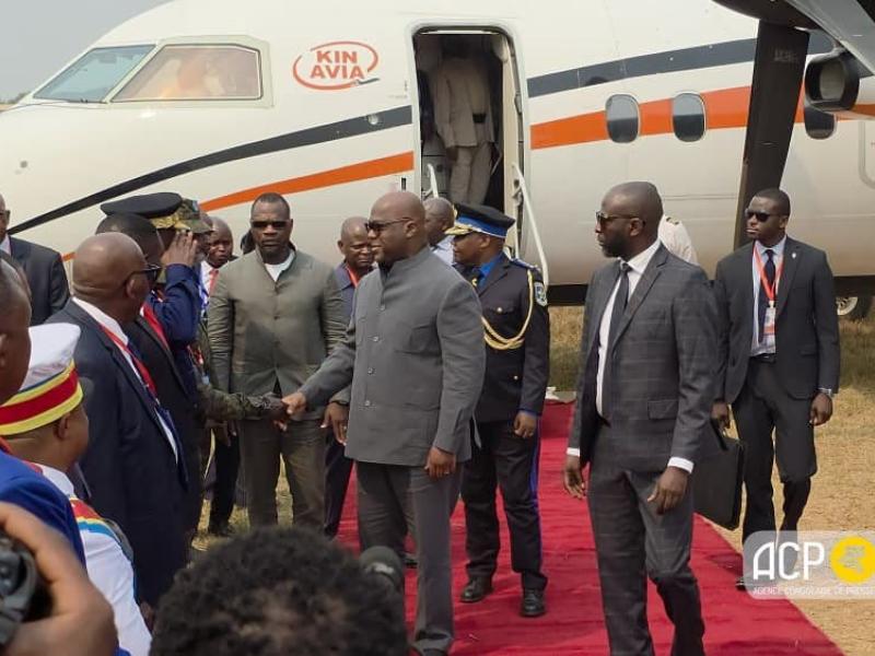 Le Président Félix Tshisekedi à son arrivée à Kamina [photo d’illustration]