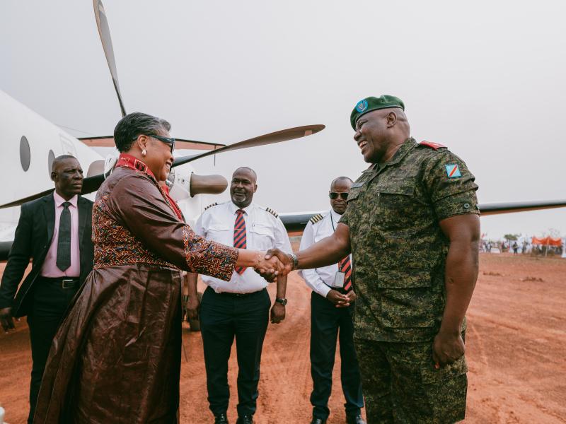 Arrivée de la Première ministre Judith Suminwa à Kaniama [photo d'illustration]