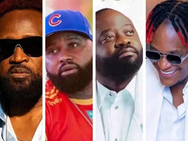 Werrason, Ferré Gola, Moïse Mbiye, et Innoss'b. [Photo d'illustration]