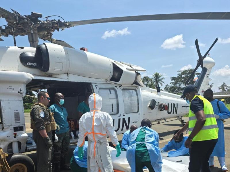 Les Casques bleus jordaniens de la MONUSCO secourent les rescapés d’un crash aérien à Walikale et rapatrient les victimes à Beni
