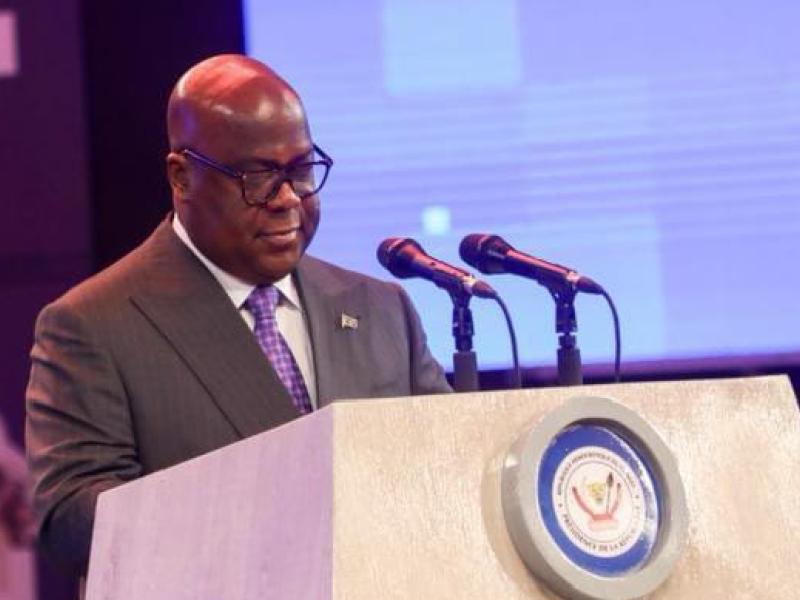 Le chef de l’État, Félix Tshisekedi, lors du lancement de la Campagne de solidarité nationale en faveur des populations affectées par l’insécurité dans l’est du pays [photo d'illustration]