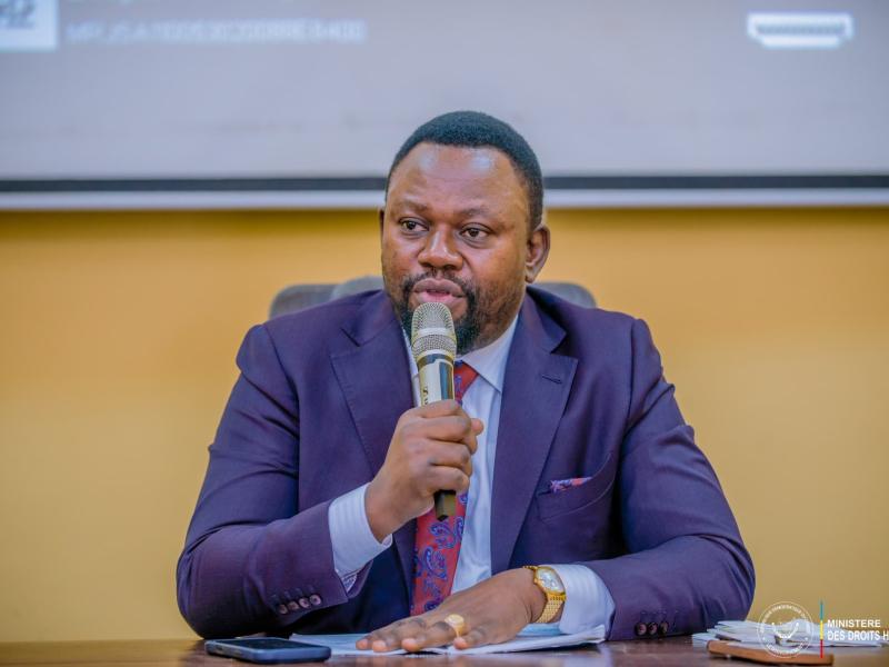 Samuel Mbemba,  ministre des Droits humains en RDC