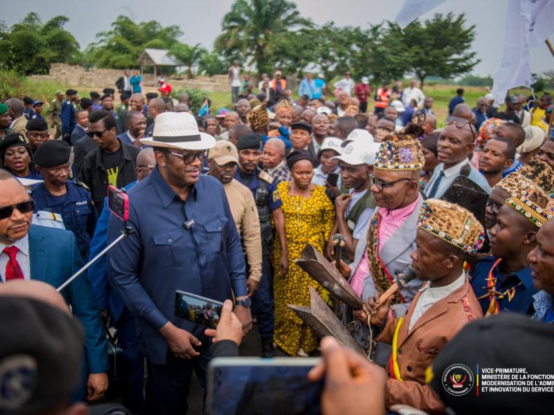 Le VPM de la Fonction publique, Jean-Pierre Lihau Ebua, lors de son arrivée à Lodja [photo d'illustration]