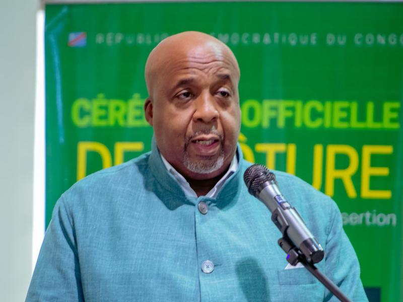 Aimé Molendo Sakombi, ministre des Ressources hydrauliques et de l’Électricité en RDC