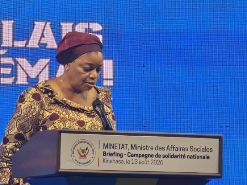 La ministre Ève Bazaiba Masudi,  lors du briefing de presse du 13 août 2026 à la RTNC [photo d'illustration]