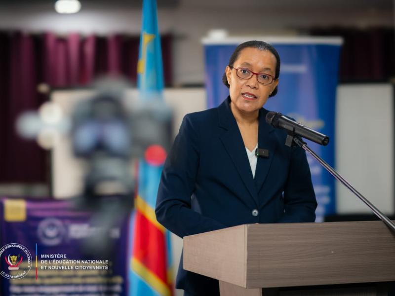 La ministre de l’Éducation nationale en RDC, Raissa Malu