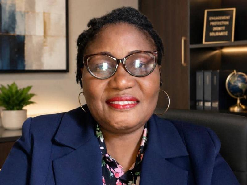 Clarisse Phola Tedika, secrétaire permanente provinciale du Corps des assistants sociaux (CASo)