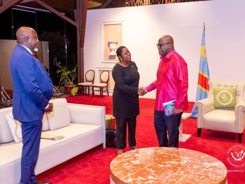 Le chef de l'État Félix Tshisekedi et la délégation du CEFOCK, mardi 04 août 2026, à Kinshasa