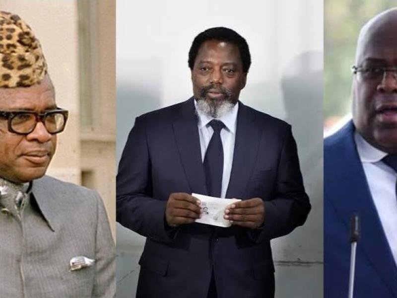 Joseph Mobutu, Joseph Kabila et Félix Tshisekedi [photo d'illustration]