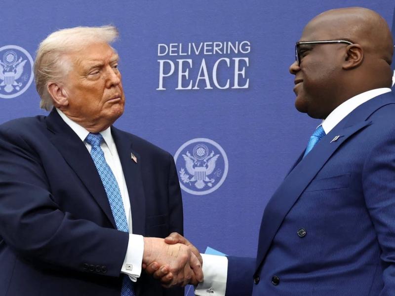 Donald Trump, Président des États-Unis, et Félix Tshisekedi, de la RDC [photo d'illustration]