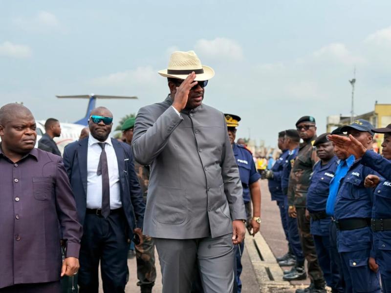 Le VPM Jean-Pierre Lihau, lors de son arrivée à Kindu