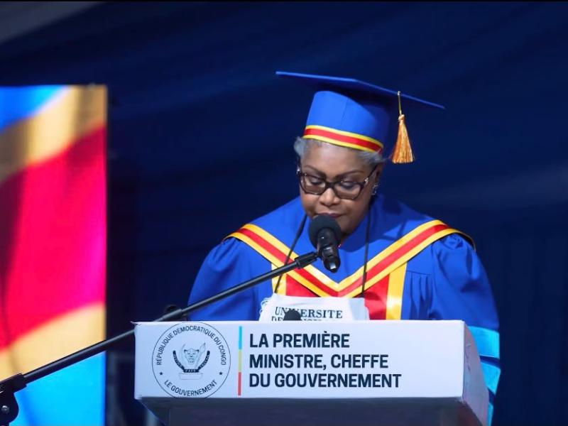 La Première Ministre, Cheffe du Gouvernement de la RDC, Judith Suminwa