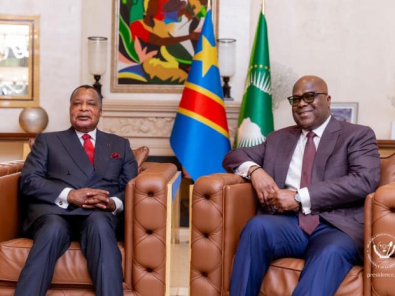 Les présidents Félix-Antoine Tshisekedi et Denis Sassou N’Guesso [photo d'illustration]