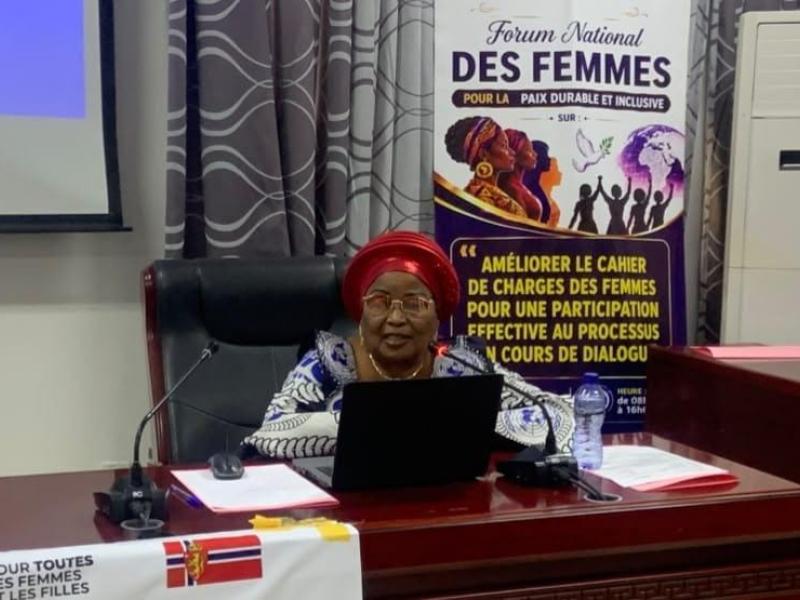Annie Matundu, experte dans la mise en œuvre de la Résolution 1325 du Conseil de sécurité de l'ONU, lors de cette activité [photo d'illustration]