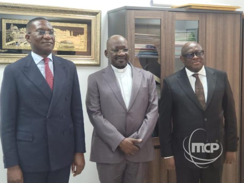 Le ministre du Plan Guylain Nyembo et la délégation de l'ECC [photo d'illustration]