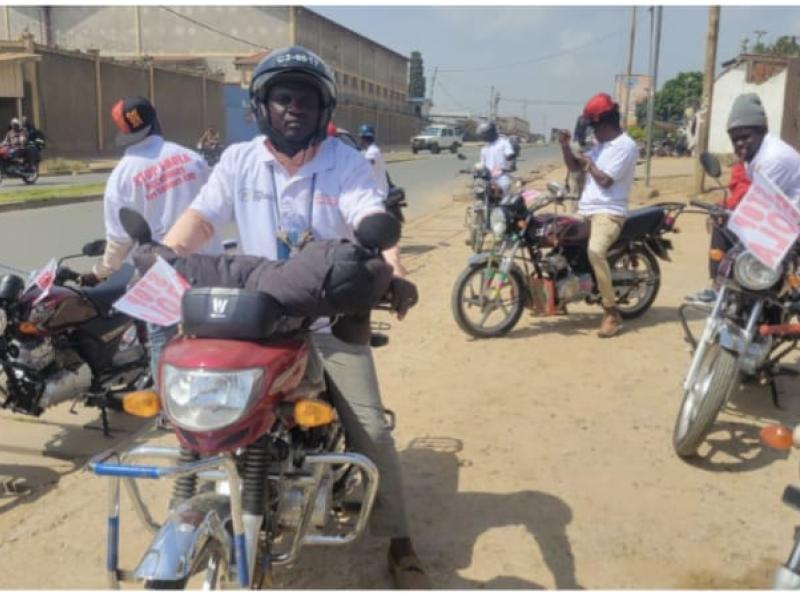 Les motards dans la sensibilisation à Bunia [photo d'illustration]