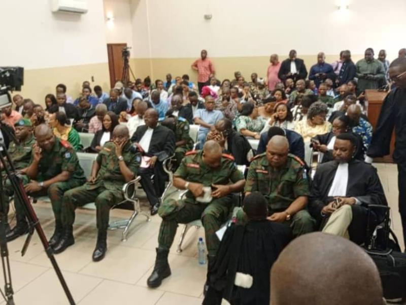 Le général Christian Tshiwewe et ses co-accusés, lors d'un procès devant la Haute Cour militaire [photo d'illustration ]