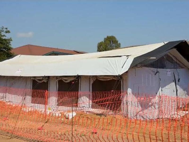 L'un des sites du Centre de Traitement d'Ebola à Bunia.