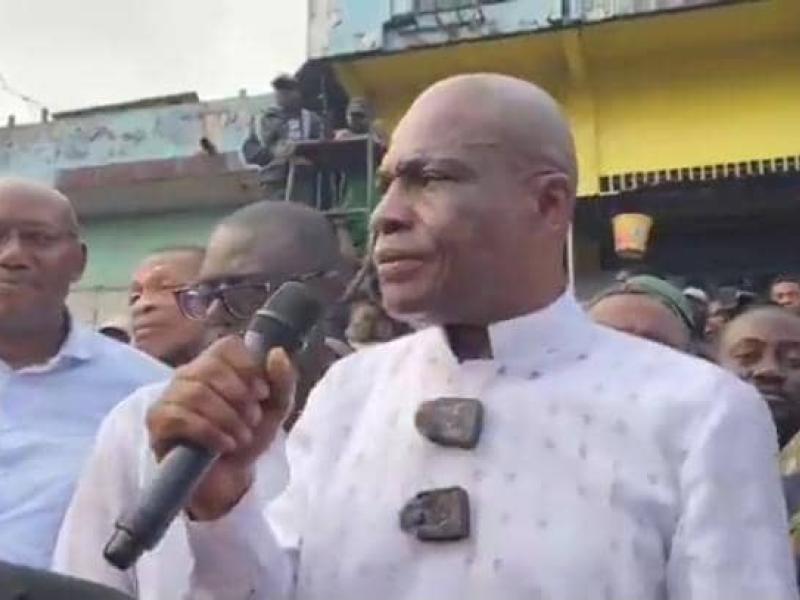 Martin FAYULU s'adressant à la foule après son retour à Kinshasa ce lundi 24 août 2026