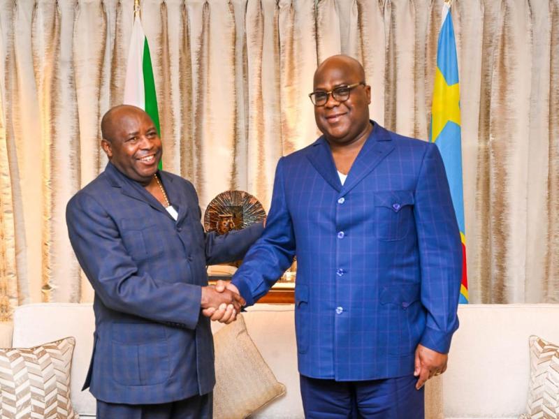 Les présidents Félix Tshisekedi et Évariste Ndayishimiye [photo d'illustration]