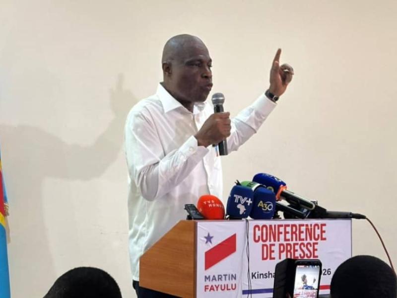 L’opposant Martin Fayulu lors d’une conférence de presse à Kinshasa [photo d'illustration]