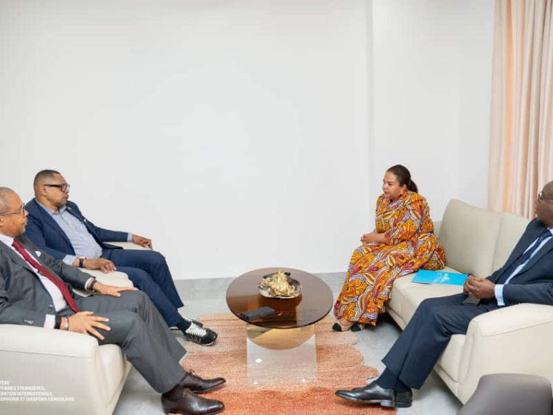 Rencontre entre la ministre des Affaires Etrangères, Thérèse Kayikwamba et celui des Postes et Télécommunications, José Mpanda.