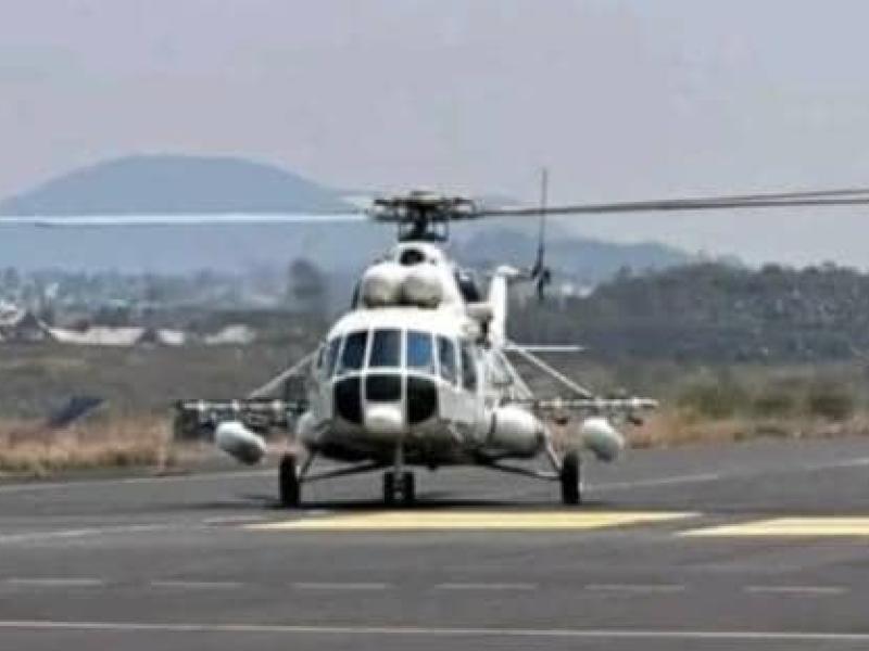 Un hélicoptère de la MONUSCO évacuant des civils sous protection de Goma vers Beni [photo d'illustration]