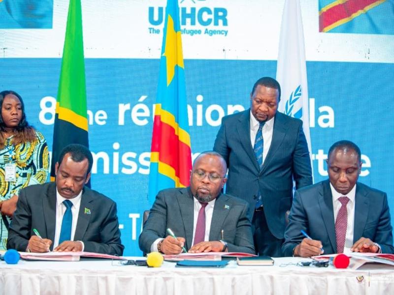 Les représentants du gouvernement congolais, de l'HCR et de la Tanzanie [photo d'illustration]