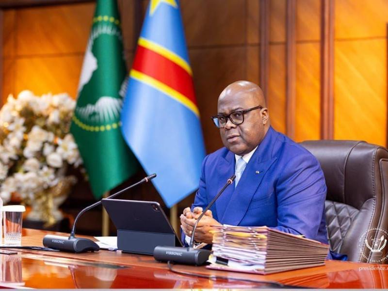 Le chef de l'État Félix-Antoine Tshisekedi en conseil des ministres