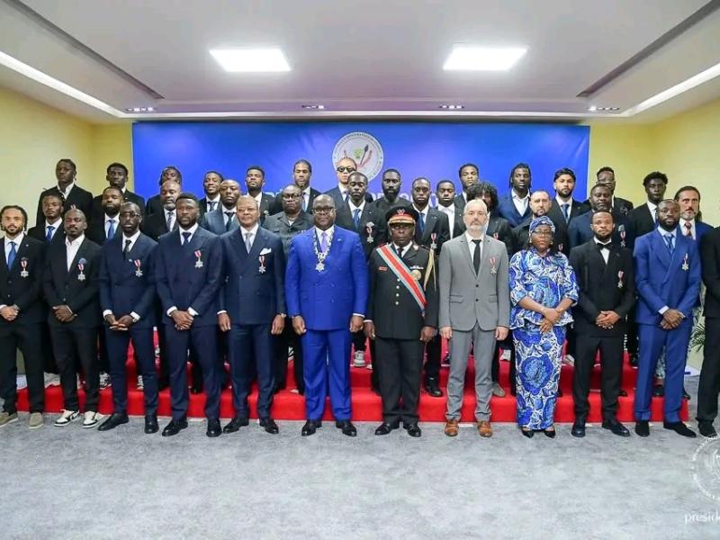 Les Léopards mondialistes décorés par le Président de la République démocratique du Congo,  Félix-Antoine Tshisekedi Tshilombo