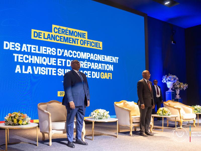 Le ministre des Finances, Doudou Fwamba Likunde Li-Botayi, lancé, en présence du ministre d’État, ministre de la Justice et Garde des Sceaux, Guillaume Ngefa, les ateliers préparatoires à la visite des experts du GAFI à Kinshasa