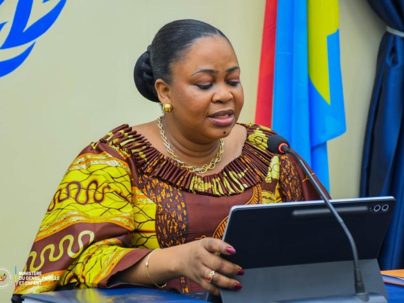 Micheline Ombae Kalama,  ministre du Genre,  Famille et Enfant en RDC