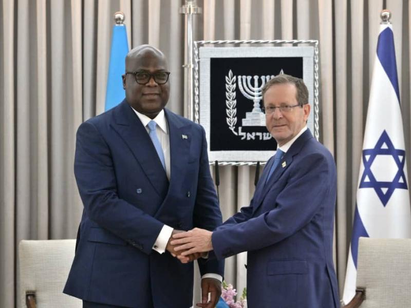 Le Président Félix Tshisekedi et son homologue israélien Isaac Herzog [photo d'illustration]