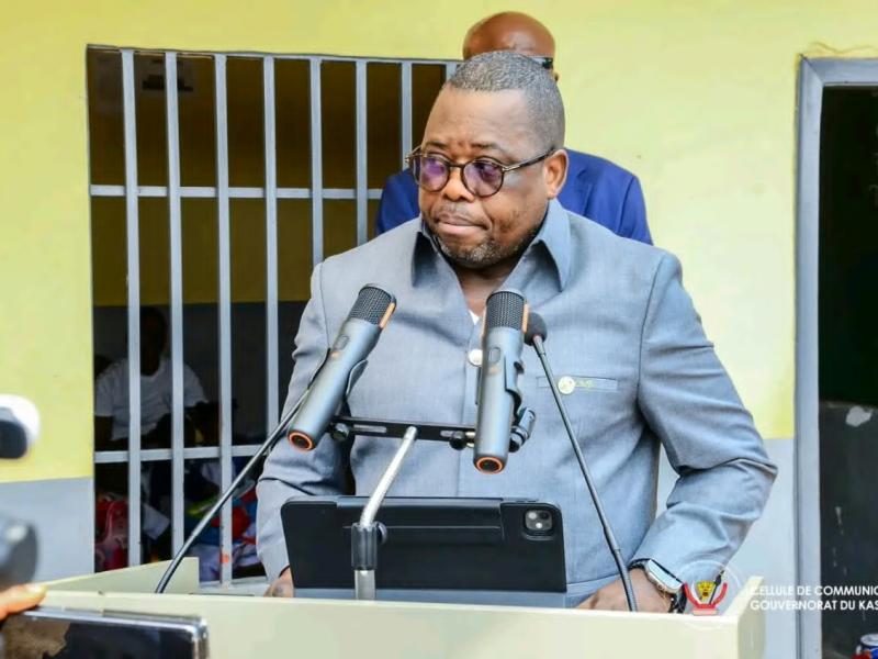 Le gouverneur Crispin Mukendi Bukasa lors du lancement de la rentrée scolaire 2026-2027