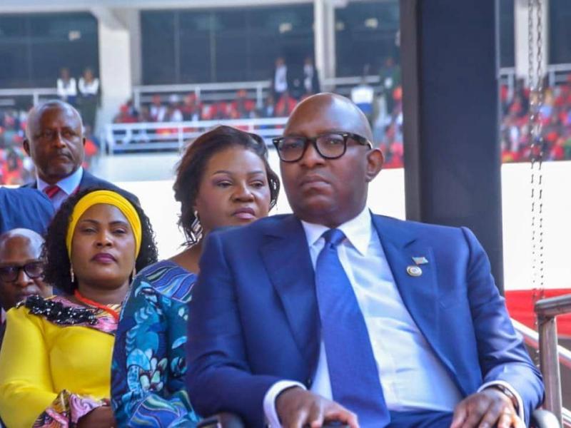 Jean-Michel Sama Lukonde lors de la cérémonie d'investiture du président zambien à Lusaka.