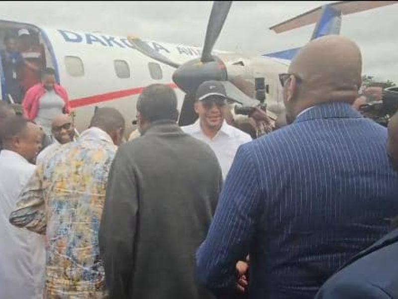 Didier Budimbu à son arrivée à Matadi, ce vendredi 04 septembre 2026