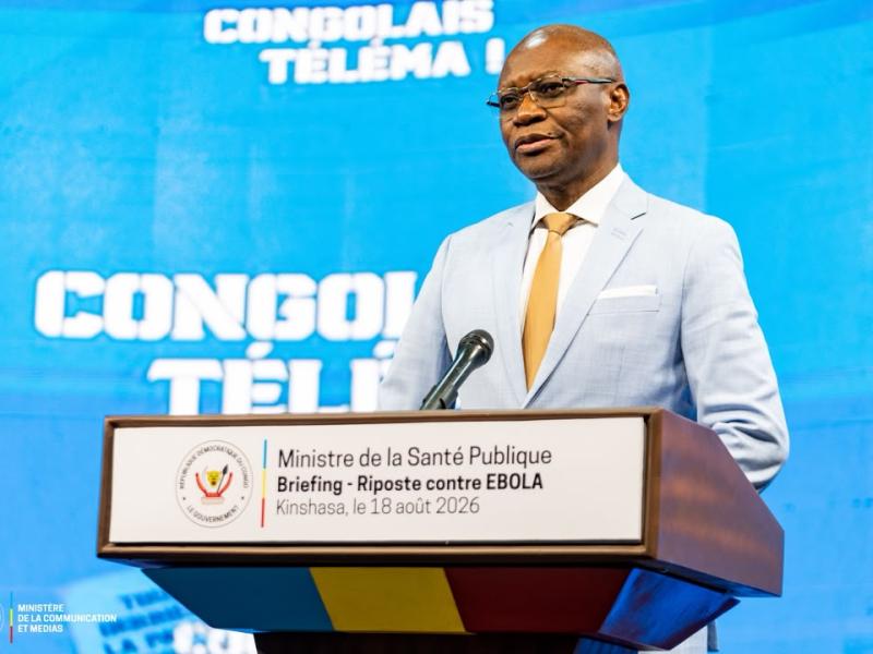 Le ministre de la Santé publique, Hygiène et Prévoyance sociale, le Docteur Samuel Roger Kamba