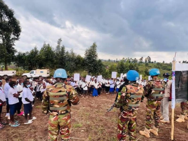 La MONUSCO intensifie la sécurisation des écoles et la prévention contre Ebola à Bayoo, dans la province de  l’Ituri