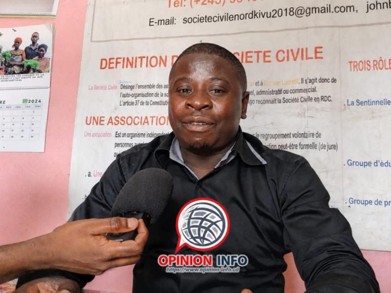 Placide Nzilamba, secrétaire technique de la coordination de la société civile du Nord-Kivu