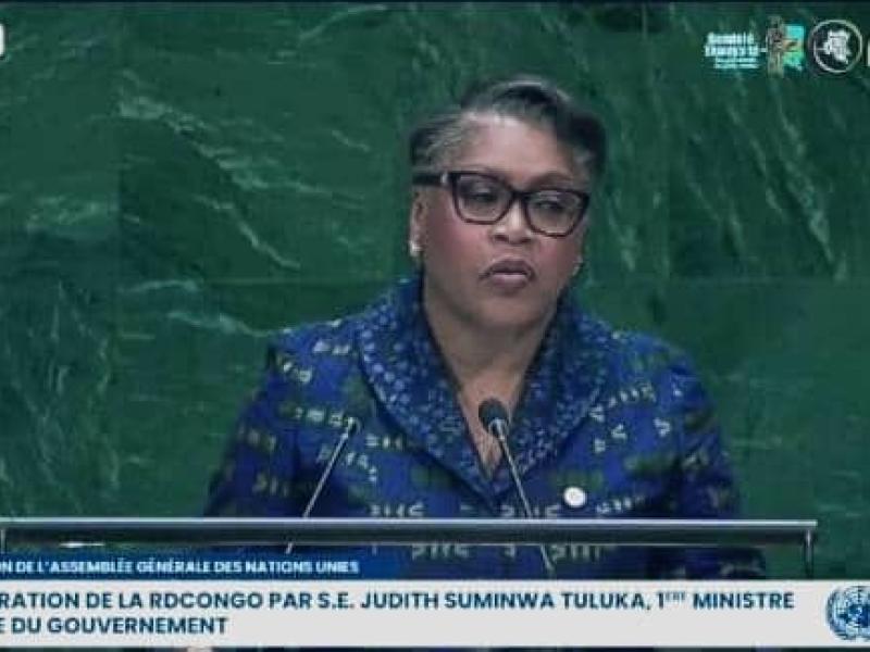 À New York, la Première ministre Judith Suminwa Tuluka porte la voix de la République démocratique du Congo devant l’Assemblée générale des Nations Unies.