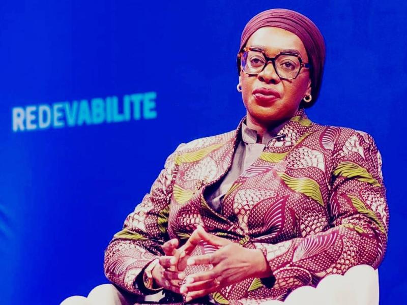 Yolande Elebe Ma Ndembo lors de la présentation du bilan de la première année du Gouvernement Suminwa II dans le secteur de la Culture, Arts et Patrimoine.