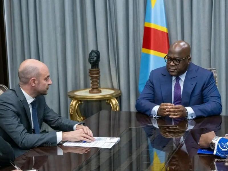 Le Président Félix Tshisekedi et Jean-Noël Barrot ministre français de l’Europe et des Affaires étrangères