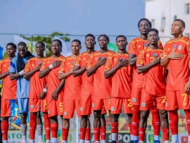 Les Léopards U23 de la RDC lors du match face à la Mauritanie à Nouakchott.