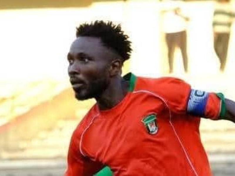 Le capitaine du FC Renaissance, Taddy Etekiama lors d'un match de Linafoot.