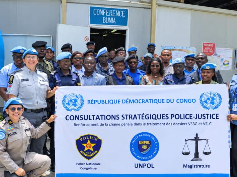 Les représentants de la MONUSCO, de la PNC et la justice après les consultations à beni et bunia